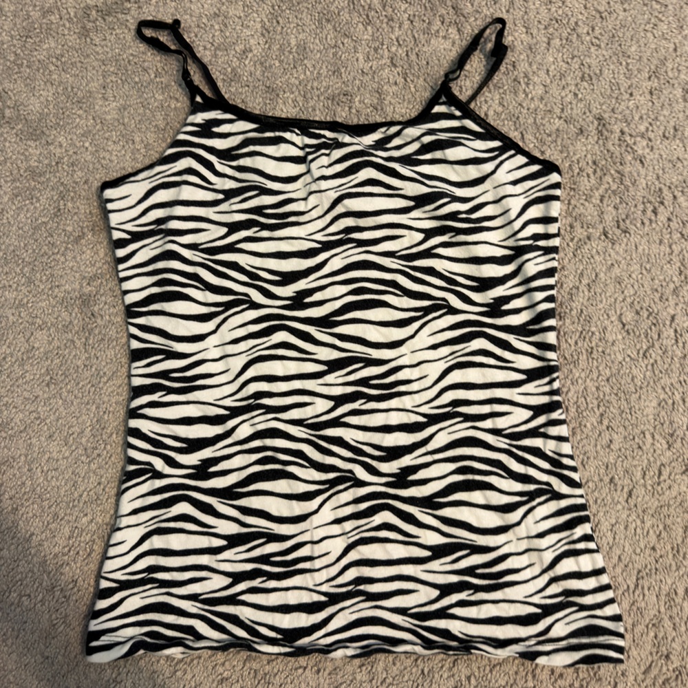 Black & White Zebra Print Cami